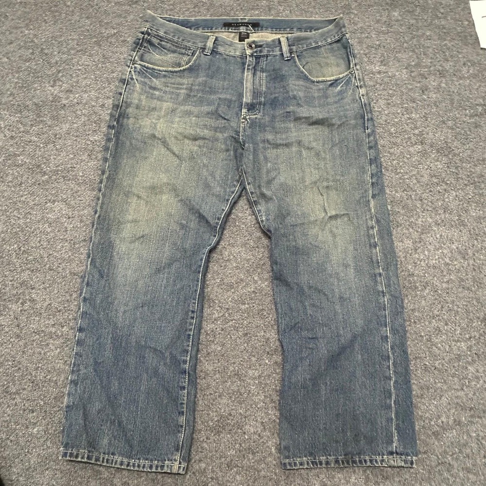 Sean John Jeans Mens Size 38 Blue Cotton Relaxed Straight Leg Baggy Y2K Denim